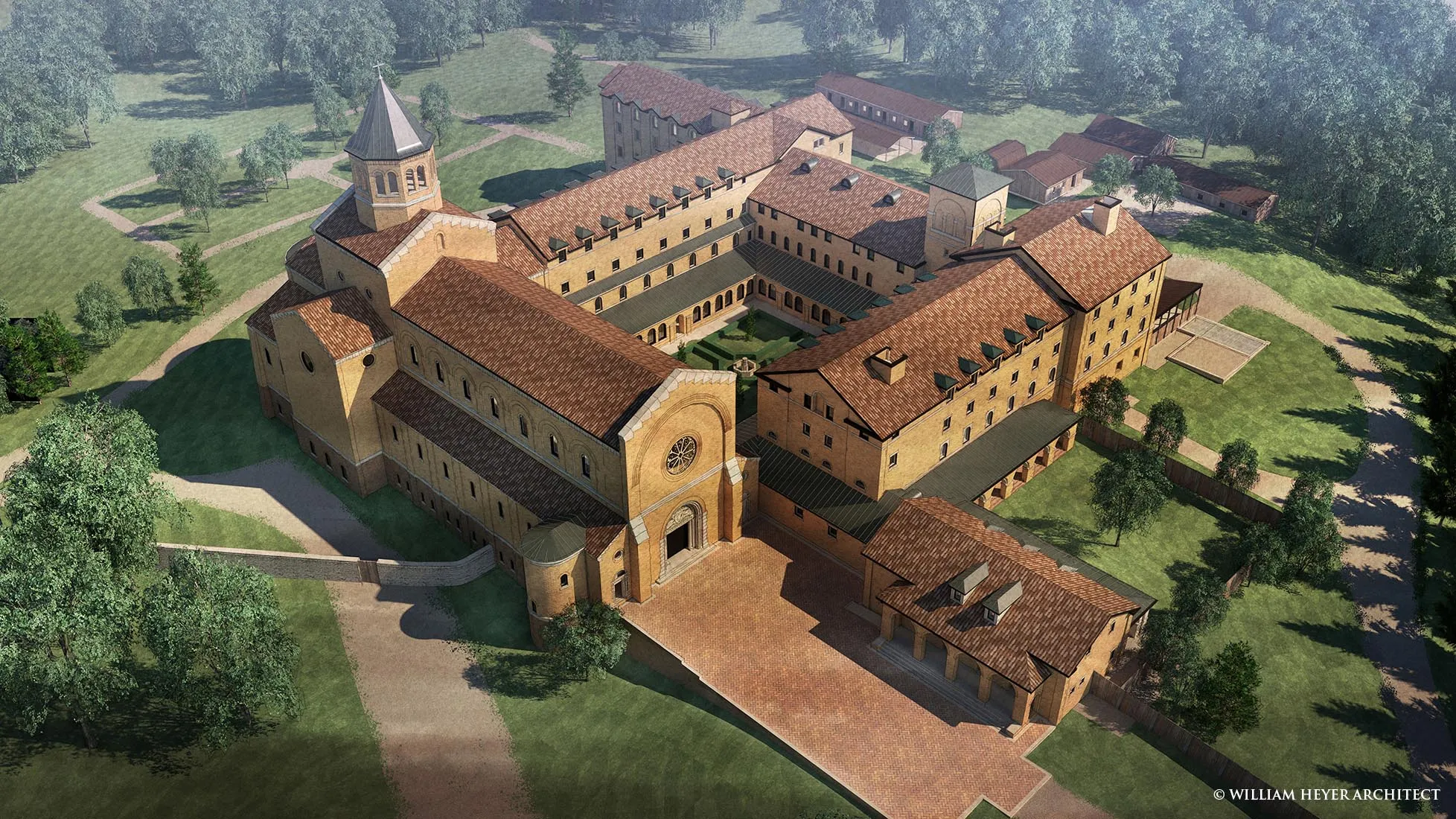 Our Lady of the Annunciation Abbey of Clear Creek — Romanesque monastery in the Ozark hills of Oklahoma