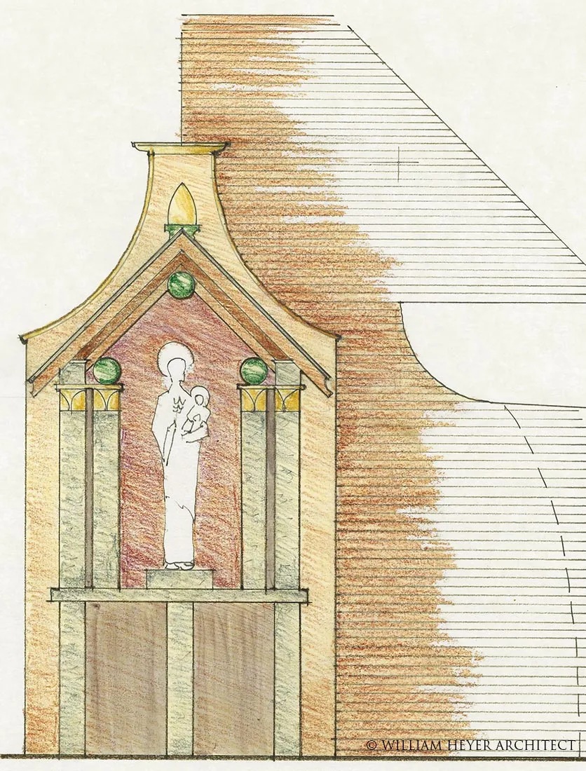 Pencil sketch — schematic design phase